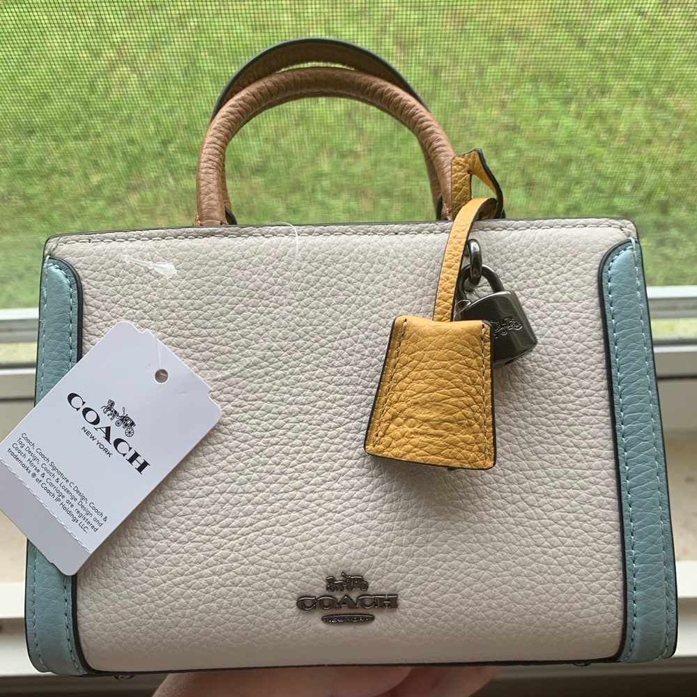 COACH Micro Zoe Crossbody Colorblock Handbag